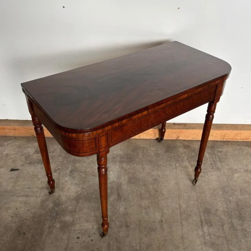 Pamono Antique Pyramid Mahogany Console, England, 1820> Game Tables