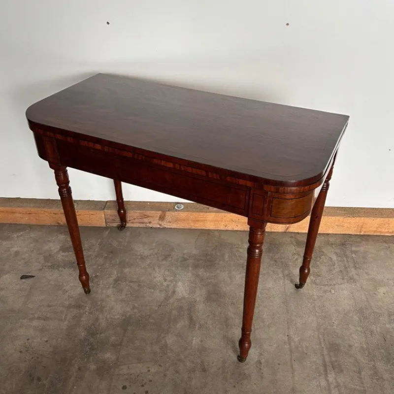 Pamono Antique Pyramid Mahogany Console, England, 1820> Game Tables