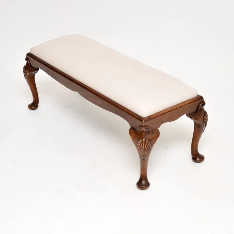 Pamono Antique Queen Anne Style Bench, 1900> Benches
