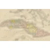 Pamono Antique Railroad Map of Cuba, 1888> Wall Decor