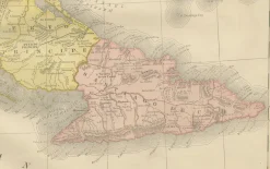 Pamono Antique Railroad Map of Cuba, 1888><noscript><img width=