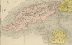 Pamono Antique Railroad Map of Cuba, 1888><noscript><img width=