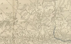 Pamono Antique Railroad Map of Quebec, 1888> Wall Decor