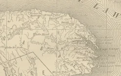 Pamono Antique Railroad Map of Quebec, 1888><noscript><img width=