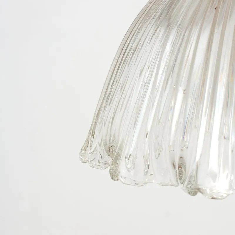Pamono Antique Reclaimed Glass Pendant from Holophane, 1940s> Ceiling Lights