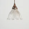 Pamono Antique Reclaimed Glass Pendant Light from Holophane, 1940s> Ceiling Lights