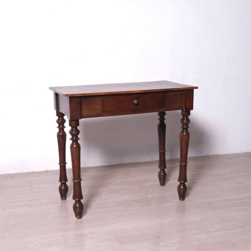 Best Pamono Antique Rectangular Writing Desk with Drawer, 1890s