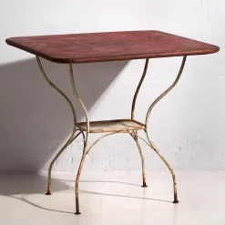 Online Pamono Antique Red Garden Table, 1920s