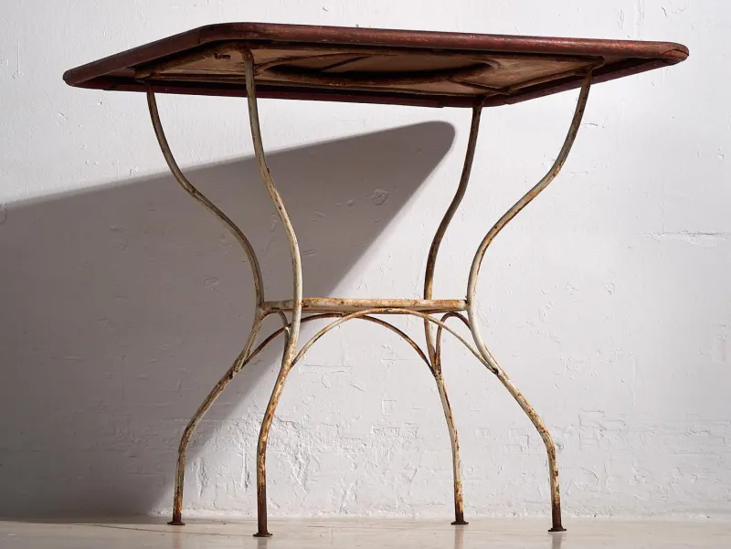 Online Pamono Antique Red Garden Table, 1920s