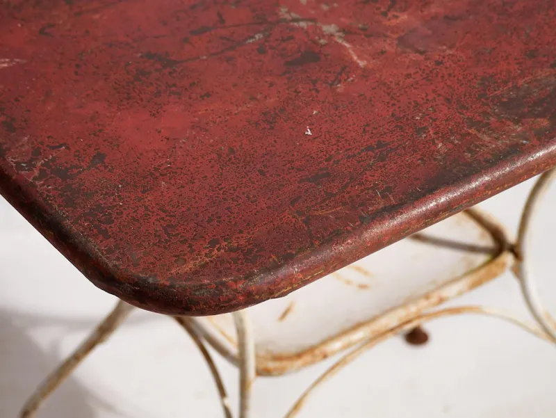 Online Pamono Antique Red Garden Table, 1920s