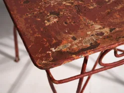 Clearance Pamono Antique Red Garden Table, 1920s