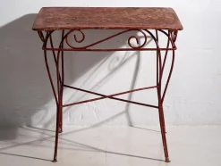 Clearance Pamono Antique Red Garden Table, 1920s