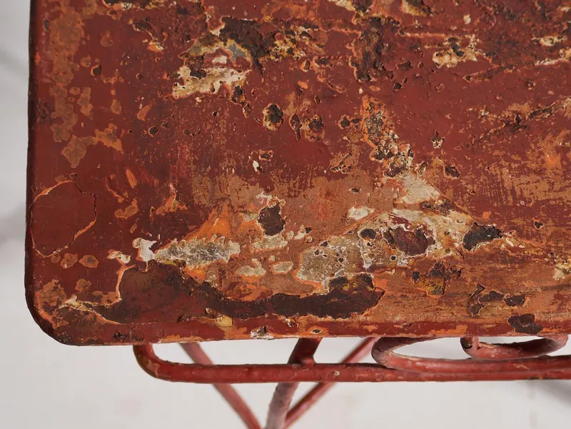 Clearance Pamono Antique Red Garden Table, 1920s
