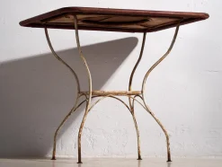 Pamono Antique Red Terrace Table, 1920s> Garden Tables