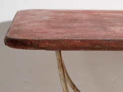 Pamono Antique Red Terrace Table, 1920s><noscript><img width=
