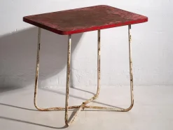 Pamono Antique Red Terrace Table, 1920s><noscript><img width=