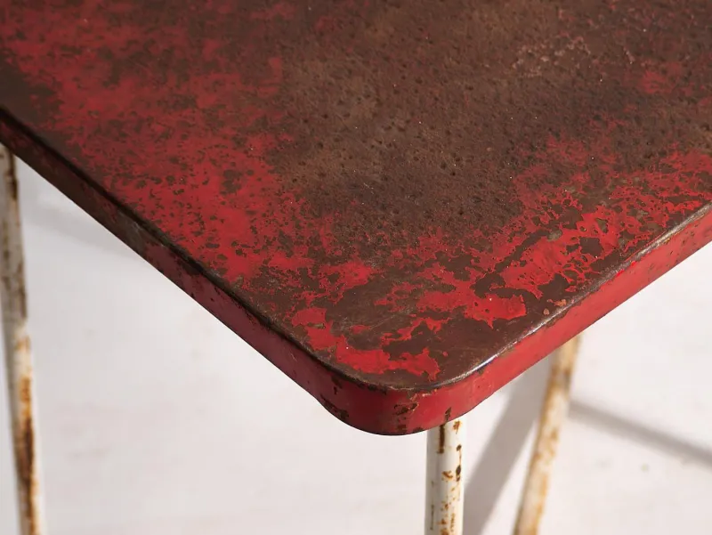 Pamono Antique Red Terrace Table, 1920s> Garden Tables