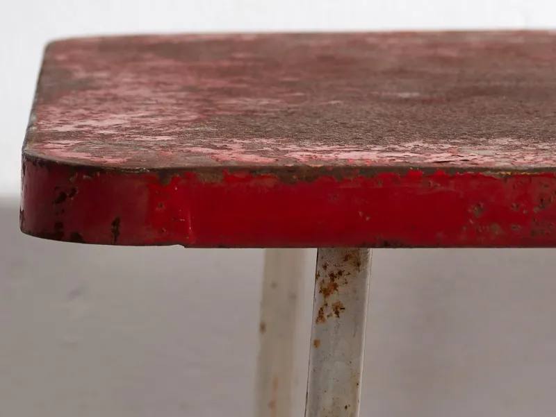 Pamono Antique Red Terrace Table, 1920s> Garden Tables