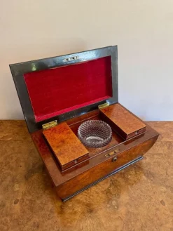 Hot Pamono Antique Regency Burr Walnut Tea Caddy, 1810
