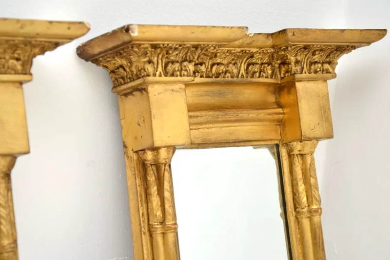 Discount Pamono Antique Regency Gilt Wood Pier Mirrors, 1810s, Set of 2