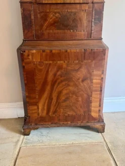 New Pamono Antique Regency Inlaid Mahogany Longcase Clock, 1800
