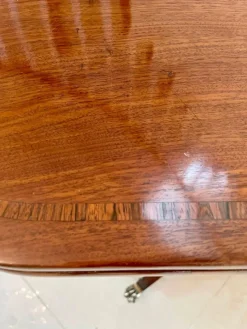 Online Pamono Antique Regency Mahogany Inlaid Card Table