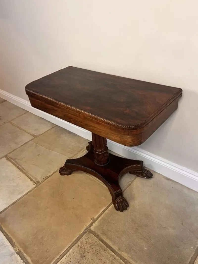 Discount Pamono Antique Regency Rosewood Card Table, 1830