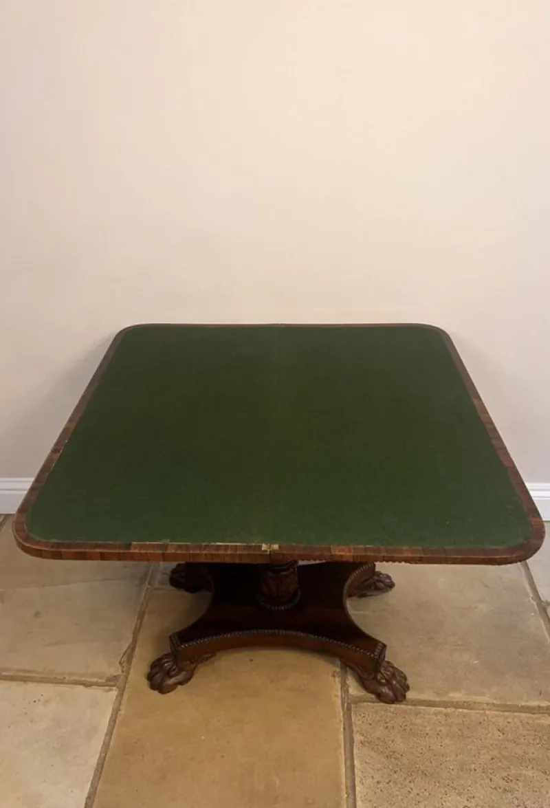 Discount Pamono Antique Regency Rosewood Card Table, 1830
