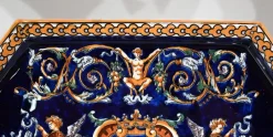 Discount Pamono Antique Renaissance Style Tray and Vases in Gien Earthenware, Set of 3