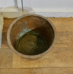 Pamono Antique Riveted Copper Planter, 1890s> Planters And Jardiniere