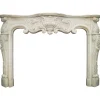 Clearance Pamono Antique Rococo Fireplace Mantel in Marble