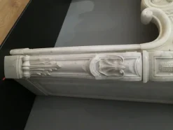 Clearance Pamono Antique Rococo Fireplace Mantel in Marble