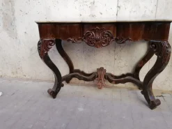New Pamono Antique Rosewood Console Tables, Set of 2