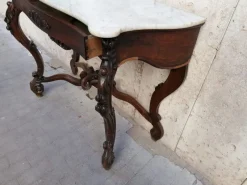 New Pamono Antique Rosewood Console Tables, Set of 2