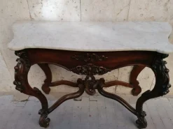 New Pamono Antique Rosewood Console Tables, Set of 2