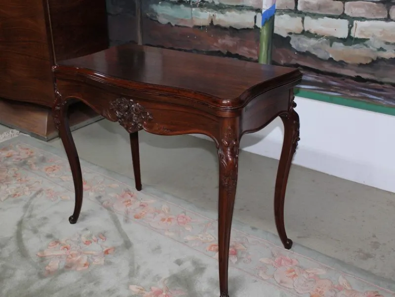 Outlet Pamono Antique Rosewood Game Table