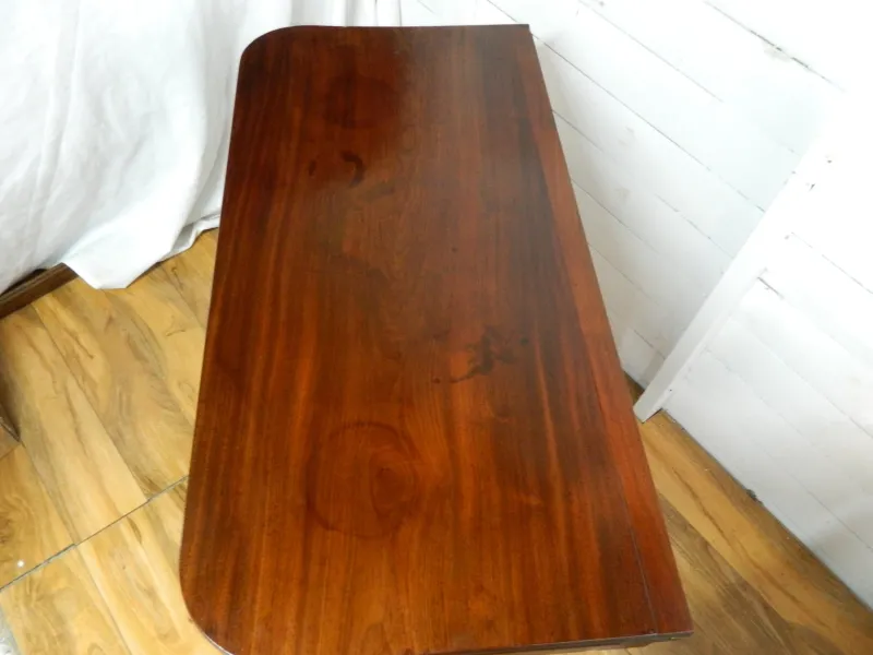 Pamono Antique Rosewood Games Table with Fold Over Lid> Game Tables