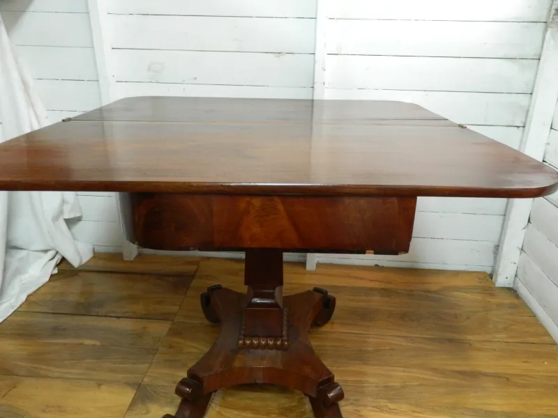 Pamono Antique Rosewood Games Table with Fold Over Lid> Game Tables