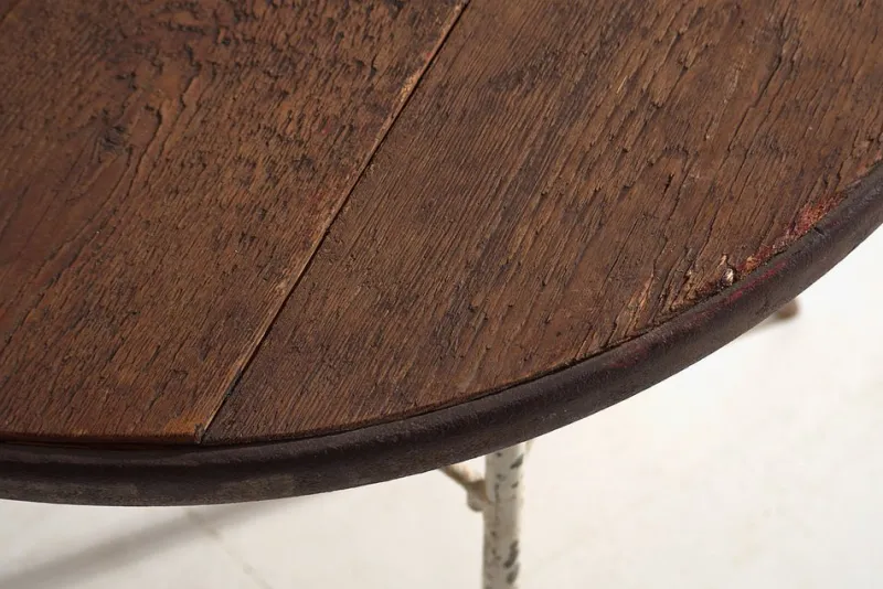 Outlet Pamono Antique Round Metal Outdoor Table, France, 1900s