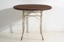 Outlet Pamono Antique Round Metal Outdoor Table, France, 1900s