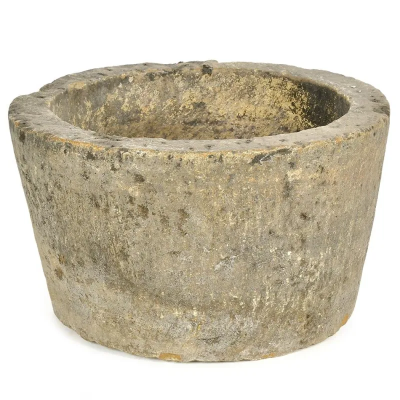 Pamono Antique Round Stone Planter> Planters And Jardiniere