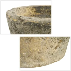 Pamono Antique Round Stone Planter><noscript><img width=