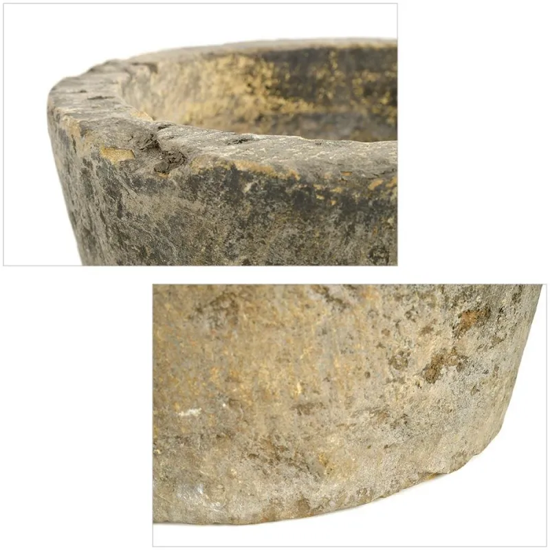 Pamono Antique Round Stone Planter> Planters And Jardiniere