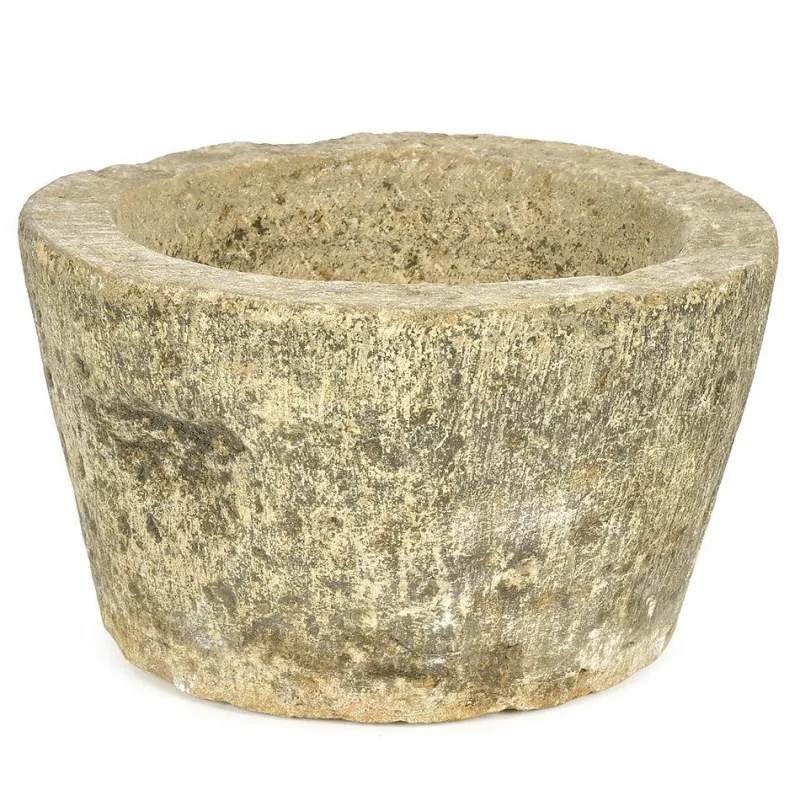 Pamono Antique Round Stone Planter> Planters And Jardiniere