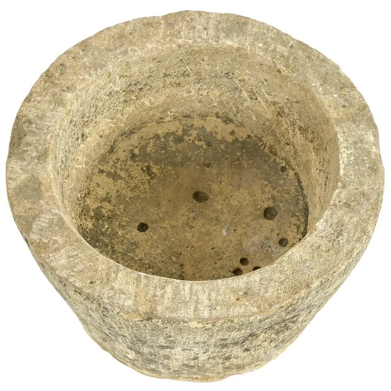 Pamono Antique Round Stone Planter> Planters And Jardiniere