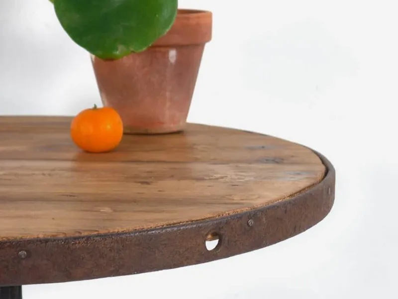 Pamono Antique Round Terrace Table, 1900s> Garden Tables