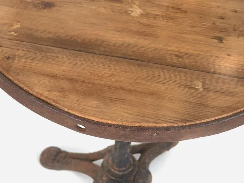Pamono Antique Round Terrace Table, 1900s> Garden Tables