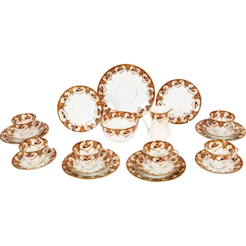 Outlet Pamono Antique Royal Albert Crown China Porcelain Tea Set, 1920s, Set of 21