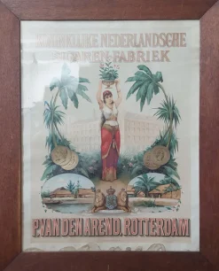 Discount Pamono Antique Royal Dutch Cigar Factory Advertising Poster, 1890s