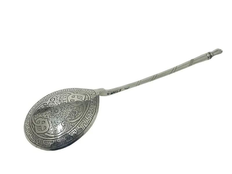 Pamono Antique Russian Silver Spoon, 1867> Cutlery & Serving Utensils